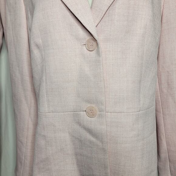 Le Suit Women's Notch-Collar Blazer Jacket + Pants Suit Blossom Pink NWT Size 14 - Picture 4 of 10